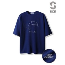 고래 나염 여름 리버풀 원단 남녀공용 반팔티