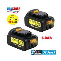 2x DEWALT 디월트 DCB184 18V Li-ion XR 6.0 S리드 e 배터리 DCD785 DCF885 DCB182 DCF895
