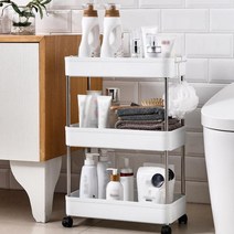 슬림 3단 이동식 틈새선반(폭22cm) (스틸봉) zoommii*3825547EA, 본상품선택, 1