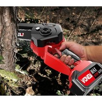 독일기술 한손 전기톱 충전식 가정용 고출력 휴대용 무선 세트 톱, 6인치 79800H 배터리1 체인4