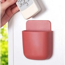 부착식 멀티수납 리모컨 거치대 화이트, 핑크, 1개