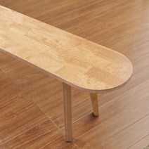 해피아이 레노미 고무나무 다이닝테이블 카페테이블 원목식탁, 1100 타원형 벤치의자, 네츄럴