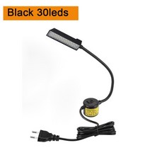 밝기 조절 산업 조명 30 LED 구즈넥 작업 램프 선반 재봉 의류 기계 가정용 재봉틀 액세서리, AC85-265V US Plug, 09 Black 30leds