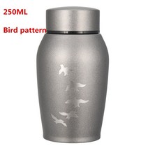 강아지 유골함 반려동물 메모리얼스톤 애견스톤함250ML 골드/실버 스테인레스 스틸 항아리 애완견 고양이, 실버 버드