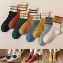 [오늘발송] 스타일아유 레트로 울 도톰 짜임 삭스 패션 포인트 양말[AXB6SO201A]