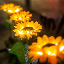 친환경 태양광 정원등 해바라기 led 조명 꽃 태양열 테라스 꾸미기 야외조명 인테리어 등, 8등