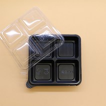 정사각 4칸 일회용 반찬용기, 1개입, 200개