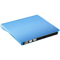 USB 3.0 외부 CD DVD 플레이어 광학 드라이브 RW 버너 리더 라이터 승 7/8/10, Blue