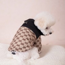 강아지패딩 바람막이 옷 베스트 조끼 대형 반려견 아우터 소형 중형 점퍼 강아지 의류 디자이너 패딩 애완 동물 겨울 따뜻한 프렌치 테디, 28.브라운 - XXXL