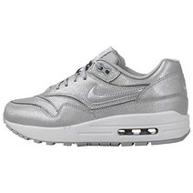 NIKE Womens Air Max 1 Cut Out Premium WOLF GREY/LT BASE GREY/WHITE/WOLF GREY 644398-100 8.5