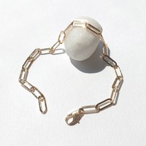 에버링 18K 금 팔찌 도톰한 데일리 사슬 체인_BNFC8201 Gold Bracelet Gift