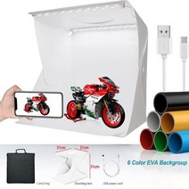 포토 스튜디오 셀프 유튜브 부스 홈 제품 촬영 12 인치 30cm 접이식 라이트박스 휴대용 사진 LED 스튜디오, 02 30cm 5500K Basic