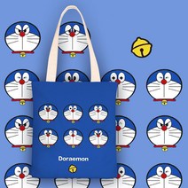 캔버스가방 에코백 대용량 크로스백 쇼핑백 러블리 도라에몽 시리즈 가방 여성토트백 학생 수업 가방 지퍼 에코백
