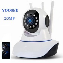 hd wifi ip 카메라 2mp 3mp 홈 보안 카메라 yoosee app 감시 카메라 ir night vision cctv 카메라 실내 아기 모니터, 2mp 카메라 64g 카드, 영국 플러그