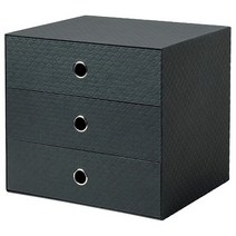 이케아 팔라 미니3칸서랍장 블랙 33x26x30cm 페이퍼보드, 없음