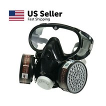 Respirator Gas Face Mask Safety Chemical Dustproof Filter Military Eye Goggle
