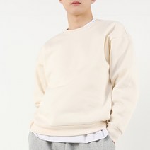 아우라큐 기모 맨투맨 무지 빅사이즈 기모티셔츠 남여공용