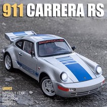 1:24 포르쉐 964 카레라 rs 911 합금 자동차 다이캐스트 차량 자동차 모델 자동차 을 당겨, 파란색