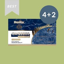 메가맥스 초록입홍합 초록잎홍합 녹색홍합 그린홍합 뉴질랜드 홍합 gm20000 60정 4+2 (6개) 해외직구, 6개 (360정)
