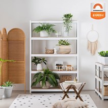 홈던트하우스 시스템선반 1100x300x2100 4단 무볼트 다용도 팬트리 철제 수납장, 화이트