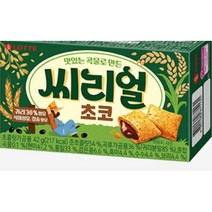 칠성 스낵바 회사간식 탕비실간식 맛있는 곡물로 만든 롯데 씨리얼 초코 간식박스 과자세트 대용량과자 42G 5개, 27세트