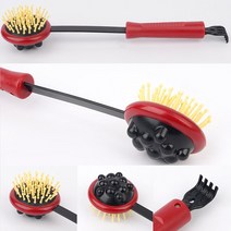 3in1 머리 지압 등긁개 발 지압봉 효자손 등 지압기 스틱 휴대용 어깨 셀프 마사지 도구 발바닥 두드리기, 1개