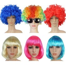 LS글로벌 뽀글이 아프로 점보뽀글이 단발가발 파티가발, 뽀글이(오렌지)