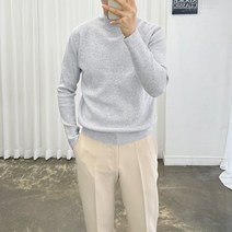 아도르클래식 엘브 하프 반목폴라 12컬러 부드러운 터치 캐시미어 긴팔 니트