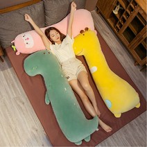 Haengbuk 피카츄 뽀글이 베개 여자 침대 위 귀여운 인형 롱베개 생일 선물, 80cm