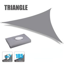 야외캐노피 삼각형 햇빛 가리개 항해 자외선 방지 방수 천막 야외 파티오 정원 잔디 뒤뜰 캐노피 울타리 사생활 보호 디자인그늘막 그물, Light Gray+300x300x300CM