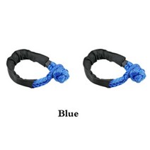 1/2 소프트 샤클 합성 로프 38000lbs 트레일러 풀 로프 오프로드 복구 견인 스트랩 ATV UTV 자동차 브로크 다운 매듭 로프 2 개, 55 cm 22 Inch 3