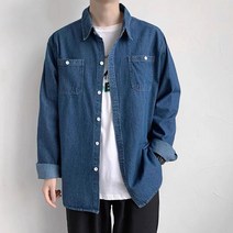 남성 셔츠 데님 긴팔 뉴타임즈 C21 M043G725