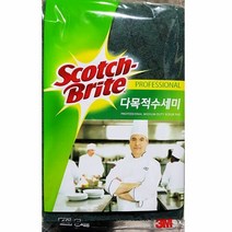 수세미 3M 녹색 스카치 5매 X4개 주방용 업소용 식당, 1, 1