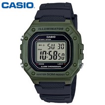카시오 남자 손목 전자 시계 군인 방수 학생 군용 W-218H-3A
