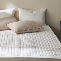 아밍 레벤 오가닉 면 60수 피그먼트 워싱 침대패드 2size, 화이트