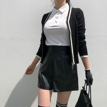 로로얼로이 골프가디건 니트 집업 라인 브이넥 레아 골프 가디건점퍼