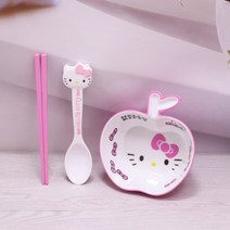 헬로키티 캐릭터 멜라민 친환경 접시 어린이 예쁜 그릇 과일 케익 미니 접시 아동 식기 세트, U