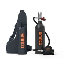 미니산소통 스쿠버미니산소통 산소통 SMACO S400 1L 미니 스쿠버 다이빙 탱크/장비 산소 실린더 수중 호흡 휴대용 스쿠버 탱크 키트 용량 리필 가능, scuba diving