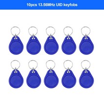 rfid 복사기 복사기 125khz key fob nfc 스마트 카드 리더 작가 13.56mhz 암호화된 프로그래머 usb uid t5577 em4305 카드 태그, 10pcs UID 키
