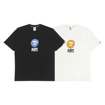 AAPE 트렌디한 여름 유인원 봄나들이 프린트 루즈핏 빅사이즈 반팔 커플형