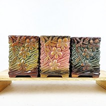 오루망 예쁜 사각 다육이 화분 176번, 3종세트