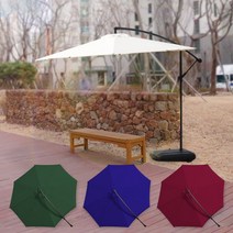 바론 와이드 특대형 파라솔 + 물통받침 포함 야외 접이식 그늘막, 레드(파라솔+물통)