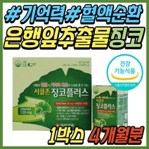 일양약품 기억력 감퇴 개선 혈액 순환 건강 기능 식품 징코 GINKGO 은행잎 추출물 비타민E 항산화 면역력 보조제 50대 60대 70대 80대 중년 노년 여성 남성 여자 남자
