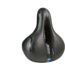 자전거 쿠션 자전거 안장 넓어지고 두껍게 스폰지 쿠션 충격 방지 통기성 승마 장비 액세서리, 260x210mm, 블루