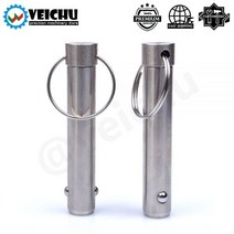 VCN114 1 개 스프링 타입 완전 스테인리스 스틸 볼 잠금 핀 빠른 포지셔닝을 위한 풀 링 포함, VCN114-20mm, 85mm