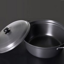 식당 업소용 영업 단체급식용 대형 검정색 찜솥 양은곰솥 채반형 냄비 경질국솥, 검정, 경질국솥 51cm