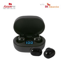 WITH SK 블루투스이어폰 SK120 무선이어폰 배터리잔량 표시, 화이트