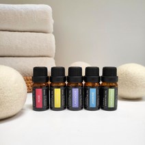 [5종 B SET] 건조기 양모볼 아로마 에센셜오일 (일랑일랑 버가못 샌달우드 바닐라 레몬그라스) 퓨어 100% 천연 방향제