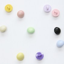 5개) 11mm 플라스틱 유광 콩단추 10color C0, 핑크