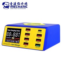 Ac 100 v-240 v 전화 수리 도구 아이폰 호환 도구에 대 한 10 w 무선 충전기와 8 포트 usb 빠른 충전기 지원 qc 3.0
